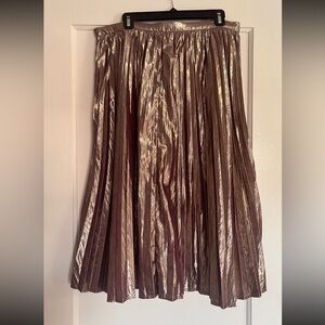 Gap Pink Metallic Midi Skirt